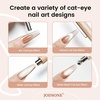 image:imageJODSONE 3in1 Cat Eye Magnet Nail Art ToolPink Gold Cylindrical amp Round Ball Nail Magnet Pens MultiEffect Magnets for Cat Eye Gel Polish DIY at Home SalonMagnet Only No Gel IncludedBrown