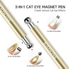 image:imageJODSONE 3in1 Cat Eye Magnet Nail Art ToolPink Gold Cylindrical amp Round Ball Nail Magnet Pens MultiEffect Magnets for Cat Eye Gel Polish DIY at Home SalonMagnet Only No Gel IncludedGold