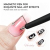 image:imageJODSONE 3in1 Cat Eye Magnet Nail Art ToolPink Gold Cylindrical amp Round Ball Nail Magnet Pens MultiEffect Magnets for Cat Eye Gel Polish DIY at Home SalonMagnet Only No Gel IncludedCT2