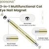 image:imageJODSONE 3in1 Cat Eye Magnet Nail Art ToolPink Gold Cylindrical amp Round Ball Nail Magnet Pens MultiEffect Magnets for Cat Eye Gel Polish DIY at Home SalonMagnet Only No Gel IncludedMetal