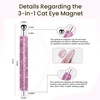 image:imageJODSONE 3in1 Cat Eye Magnet Nail Art ToolPink Gold Cylindrical amp Round Ball Nail Magnet Pens MultiEffect Magnets for Cat Eye Gel Polish DIY at Home SalonMagnet Only No Gel IncludedRhinestone