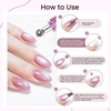 image:imageJODSONE 3in1 Cat Eye Magnet Nail Art ToolPink Gold Cylindrical amp Round Ball Nail Magnet Pens MultiEffect Magnets for Cat Eye Gel Polish DIY at Home SalonMagnet Only No Gel IncludedRhinestone