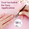image:imageJODSONE Nail CharmsNail Rhinestones Kit with 6 Boxes of Rhinestones12 Nail Stickers in 2 Colors Multi Shape Pearls Jewels Crystals with Nails Art Toolswhite2