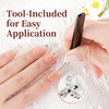 image:imageJODSONE Nail CharmsNail Rhinestones Kit with 6 Boxes of Rhinestones12 Nail Stickers in 2 Colors Multi Shape Pearls Jewels Crystals with Nails Art Toolswhite