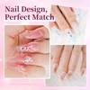 image:imageJODSONE Nail CharmsNail Rhinestones Kit with 6 Boxes of Rhinestones12 Nail Stickers in 2 Colors Multi Shape Pearls Jewels Crystals with Nails Art Toolswhite2