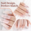image:imageJODSONE Nail CharmsNail Rhinestones Kit with 6 Boxes of Rhinestones12 Nail Stickers in 2 Colors Multi Shape Pearls Jewels Crystals with Nails Art Toolswhite