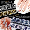 image:imageJODSONE Nail CharmsNail Rhinestones Kit with 6 Boxes of Rhinestones12 Nail Stickers in 2 Colors Multi Shape Pearls Jewels Crystals with Nails Art Toolsmulticolored