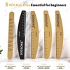 image:imageJODSONE Nail File and Buffer Set 5PCS Double Side Trimed Nail Files and Buffers Emery Boards for Nails 80240 Nail Shine Polishing Stick Reusable Washable Nails Tools Suit for Home Salon