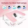 image:imageJODSONE UShaped Brown Arm Rest for Nails Tech with Rotating 360BuiltIn Phone Holder and Adjustable Nail Arm Rest Detachable Manicure Hand Rest for Salon DesignPinkWithout Mat