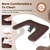 image:imageJODSONE UShaped Brown Arm Rest for Nails Tech with Rotating 360BuiltIn Phone Holder and Adjustable Nail Arm Rest Detachable Manicure Hand Rest for Salon DesignBrownWithout Mat
