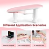 image:imageJODSONE UShaped Brown Arm Rest for Nails Tech with Rotating 360BuiltIn Phone Holder and Adjustable Nail Arm Rest Detachable Manicure Hand Rest for Salon DesignPinkWithout Mat