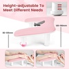 image:imageJODSONE UShaped Brown Arm Rest for Nails Tech with Rotating 360BuiltIn Phone Holder and Adjustable Nail Arm Rest Detachable Manicure Hand Rest for Salon DesignPinkWithout Mat
