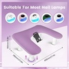 image:imageJODSONE UShaped Brown Arm Rest for Nails Tech with Rotating 360BuiltIn Phone Holder and Adjustable Nail Arm Rest Detachable Manicure Hand Rest for Salon DesignPurpleWithout Mat