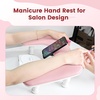 image:imageJODSONE UShaped Brown Arm Rest for Nails Tech with Rotating 360BuiltIn Phone Holder and Adjustable Nail Arm Rest Detachable Manicure Hand Rest for Salon DesignPinkWithout Mat