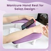 image:imageJODSONE UShaped Brown Arm Rest for Nails Tech with Rotating 360BuiltIn Phone Holder and Adjustable Nail Arm Rest Detachable Manicure Hand Rest for Salon DesignPurpleWithout Mat