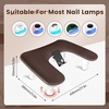 image:imageJODSONE UShaped Brown Arm Rest for Nails Tech with Rotating 360BuiltIn Phone Holder and Adjustable Nail Arm Rest Detachable Manicure Hand Rest for Salon DesignBrownWithout Mat