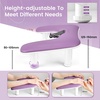 image:imageJODSONE UShaped Brown Arm Rest for Nails Tech with Rotating 360BuiltIn Phone Holder and Adjustable Nail Arm Rest Detachable Manicure Hand Rest for Salon DesignPurpleWithout Mat
