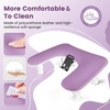 image:imageJODSONE UShaped Brown Arm Rest for Nails Tech with Rotating 360BuiltIn Phone Holder and Adjustable Nail Arm Rest Detachable Manicure Hand Rest for Salon DesignPurpleWithout Mat