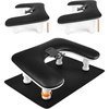 image:imageJODSONE UShaped Brown Arm Rest for Nails Tech with Rotating 360BuiltIn Phone Holder and Adjustable Nail Arm Rest Detachable Manicure Hand Rest for Salon DesignBlackWith Mat
