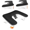 image:imageJODSONE UShaped Brown Arm Rest for Nails Tech with Rotating 360BuiltIn Phone Holder and Adjustable Nail Arm Rest Detachable Manicure Hand Rest for Salon DesignBlackWithout Mat