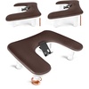 image:imageJODSONE UShaped Brown Arm Rest for Nails Tech with Rotating 360BuiltIn Phone Holder and Adjustable Nail Arm Rest Detachable Manicure Hand Rest for Salon DesignBrownWithout Mat