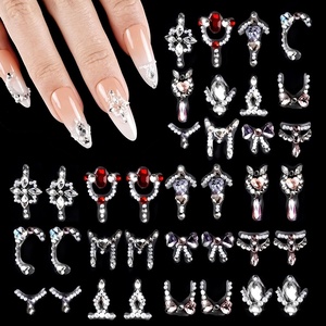 image:imageJODSONE Nail CharmsNail Rhinestones Kit with 6 Boxes of Rhinestones12 Nail Stickers in 2 Colors Multi Shape Pearls Jewels Crystals with Nails Art Toolswhite