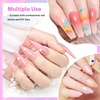 image:imageJODSONE 100PCS Soft Nail Sponges for Ombre with 1 Stainless Grabbing Pen Professional Gradient Nail Sponge Tool Nail Art Gradient Designs Blush Nail Art
