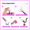 image:imageJODSONE 100PCS Soft Nail Sponges for Ombre with 1 Stainless Grabbing Pen Professional Gradient Nail Sponge Tool Nail Art Gradient Designs Blush Nail Art