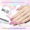 image:imageJODSONE 100PCS Soft Nail Sponges for Ombre with 1 Stainless Grabbing Pen Professional Gradient Nail Sponge Tool Nail Art Gradient Designs Blush Nail Art