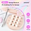 image:imageJODSONE 100PCS Soft Nail Sponges for Ombre with 1 Stainless Grabbing Pen Professional Gradient Nail Sponge Tool Nail Art Gradient Designs Blush Nail Art