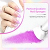 image:imageJODSONE 100PCS Soft Nail Sponges for Ombre with 1 Stainless Grabbing Pen Professional Gradient Nail Sponge Tool Nail Art Gradient Designs Blush Nail Art