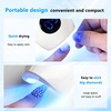 image:imageJODSONE Cordless Mini U V Portable Handheld Nail Lamp Rechargeable Model with LED Display Fast Drying for Home TravelingLampwhite Sq613