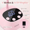 image:imageJODSONE Fast Curing U V Nail Lamp  Portable and Flexible Gooseneck Lamp with 360 Adjustable Design Rechargeable LED Dryer for Gel Polish Auto Sensor amp 4 Timers Home DIY Manicure Light Mint GreenPink