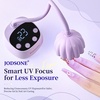 image:imageJODSONE Fast Curing U V Nail Lamp  Portable and Flexible Gooseneck Lamp with 360 Adjustable Design Rechargeable LED Dryer for Gel Polish Auto Sensor amp 4 Timers Home DIY Manicure Light Mint GreenPurple