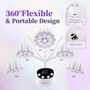 image:imageJODSONE Fast Curing U V Nail Lamp  Portable and Flexible Gooseneck Lamp with 360 Adjustable Design Rechargeable LED Dryer for Gel Polish Auto Sensor amp 4 Timers Home DIY Manicure Light Mint GreenWhite