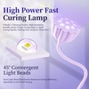 image:imageJODSONE Fast Curing U V Nail Lamp  Portable and Flexible Gooseneck Lamp with 360 Adjustable Design Rechargeable LED Dryer for Gel Polish Auto Sensor amp 4 Timers Home DIY Manicure Light Mint GreenPurple