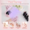 image:imageJODSONE Fast Curing U V Nail Lamp  Portable and Flexible Gooseneck Lamp with 360 Adjustable Design Rechargeable LED Dryer for Gel Polish Auto Sensor amp 4 Timers Home DIY Manicure Light Mint GreenPink