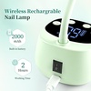 image:imageJODSONE Fast Curing U V Nail Lamp  Portable and Flexible Gooseneck Lamp with 360 Adjustable Design Rechargeable LED Dryer for Gel Polish Auto Sensor amp 4 Timers Home DIY Manicure Light Mint GreenGreen