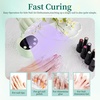 image:imageJODSONE Fast Curing U V Nail Lamp  Portable and Flexible Gooseneck Lamp with 360 Adjustable Design Rechargeable LED Dryer for Gel Polish Auto Sensor amp 4 Timers Home DIY Manicure Light Mint GreenGreen