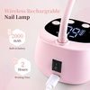 image:imageJODSONE Fast Curing U V Nail Lamp  Portable and Flexible Gooseneck Lamp with 360 Adjustable Design Rechargeable LED Dryer for Gel Polish Auto Sensor amp 4 Timers Home DIY Manicure Light Mint GreenPink