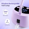 image:imageJODSONE Fast Curing U V Nail Lamp  Portable and Flexible Gooseneck Lamp with 360 Adjustable Design Rechargeable LED Dryer for Gel Polish Auto Sensor amp 4 Timers Home DIY Manicure Light Mint GreenPurple