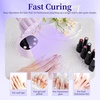 image:imageJODSONE Fast Curing U V Nail Lamp  Portable and Flexible Gooseneck Lamp with 360 Adjustable Design Rechargeable LED Dryer for Gel Polish Auto Sensor amp 4 Timers Home DIY Manicure Light Mint GreenPurple