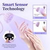 image:imageJODSONE Fast Curing U V Nail Lamp  Portable and Flexible Gooseneck Lamp with 360 Adjustable Design Rechargeable LED Dryer for Gel Polish Auto Sensor amp 4 Timers Home DIY Manicure Light Mint GreenPurple