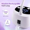 image:imageJODSONE Fast Curing U V Nail Lamp  Portable and Flexible Gooseneck Lamp with 360 Adjustable Design Rechargeable LED Dryer for Gel Polish Auto Sensor amp 4 Timers Home DIY Manicure Light Mint GreenWhite