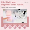 image:imageJODSONE Gel Nail Kit Square Nail Tips 480PCS Mini Rechargeable Nail Lamp Pre Shaped Clear Full Cover Fake Nails Tips with Nail Glue amp Top Coat U V LED Curing Lamp DIY Manicure Gifts for WomenLamp Clear Nail TipsLong Almond1