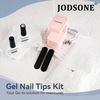 image:imageJODSONE Gel Nail Kit Square Nail Tips 480PCS Mini Rechargeable Nail Lamp Pre Shaped Clear Full Cover Fake Nails Tips with Nail Glue amp Top Coat U V LED Curing Lamp DIY Manicure Gifts for WomenLamp Clear Nail TipsShort Water drop1