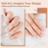 image:imageJODSONE Gel Nail Kit Square Nail Tips 480PCS Mini Rechargeable Nail Lamp Pre Shaped Clear Full Cover Fake Nails Tips with Nail Glue amp Top Coat U V LED Curing Lamp DIY Manicure Gifts for WomenLamp Clear Nail TipsSquare1