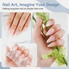 image:imageJODSONE Gel Nail Kit Square Nail Tips 480PCS Mini Rechargeable Nail Lamp Pre Shaped Clear Full Cover Fake Nails Tips with Nail Glue amp Top Coat U V LED Curing Lamp DIY Manicure Gifts for WomenLamp Clear Nail TipsShort Water drop1