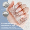 image:imageJODSONE Gel Nail Kit Square Nail Tips 480PCS Mini Rechargeable Nail Lamp Pre Shaped Clear Full Cover Fake Nails Tips with Nail Glue amp Top Coat U V LED Curing Lamp DIY Manicure Gifts for WomenLamp Clear Nail TipsShort Water drop1