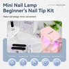 image:imageJODSONE Gel Nail Kit Square Nail Tips 480PCS Mini Rechargeable Nail Lamp Pre Shaped Clear Full Cover Fake Nails Tips with Nail Glue amp Top Coat U V LED Curing Lamp DIY Manicure Gifts for WomenLamp Clear Nail TipsShort Water drop1